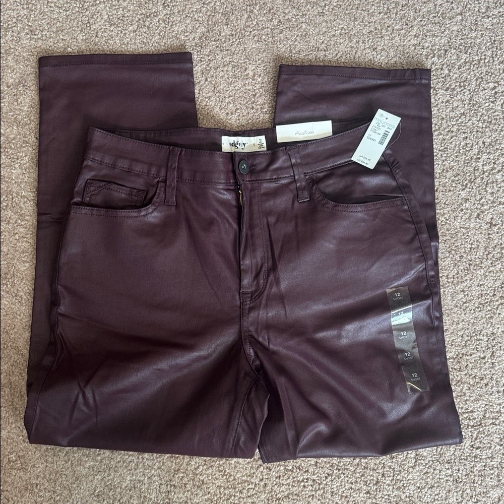 Maurices Edgley Deep Purple Faux Leather Pants